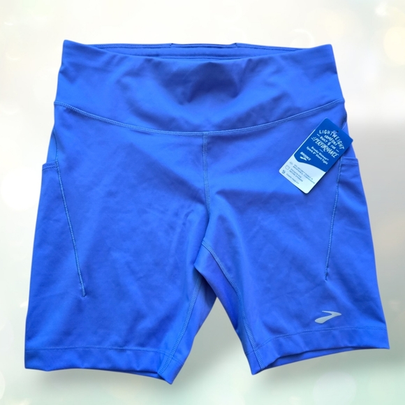 Brooks Women's Spark 8" Short Tight running Size L BLUEBELL - Picture 4 of 7